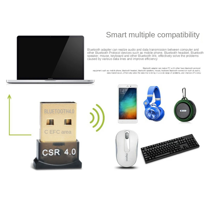 USB адаптер Bluetooth 5 0 для компьютера 4 ПК приемник передатчик Bluetooth|Кабели адаптеры и