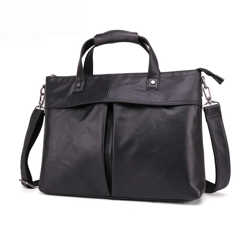 New Style Leather MEN'S Bag Men's Briefcase Casual Fashion Shoulder Handbag Business MEN'S Bag