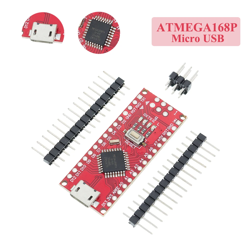 Контроллер Nano V3.0 ATMEGA328P/168P с кабелем usb совместимым драйвером USB arduino CH340
