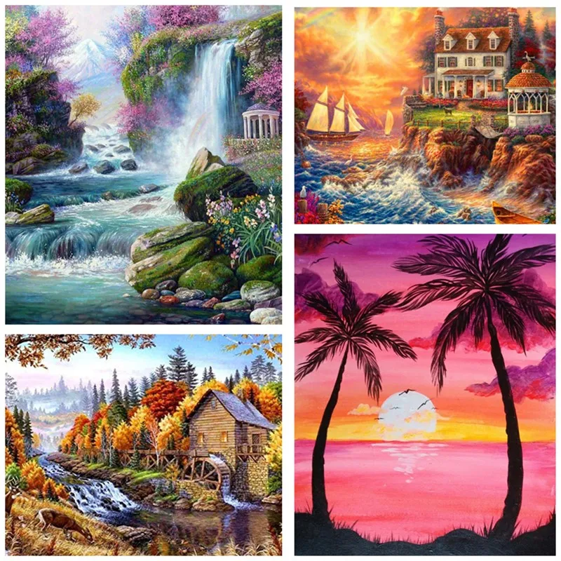 Картина для алмазной живописи картина 5d сделай сам кокосового дерева вышивка