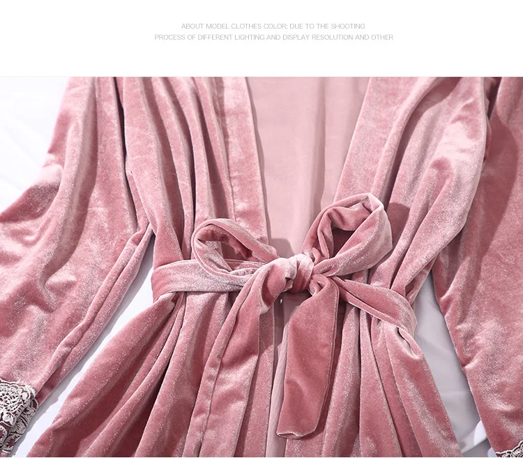 

Women's Home Suits Pijamas For Women Sexy Nightwear Sets Autumn Winter Gold Velvet Pyjama Femme 4 Pieces Sleepwear Fdfklak