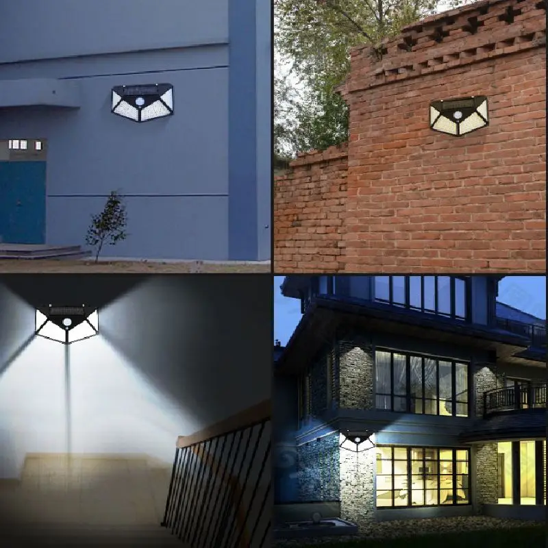 

100 LED Solar Light Outdoor PIR Motion Sensor Solar Lamp Waterproof Wall Light Solar Sunlight For Garden Yard Patio Street