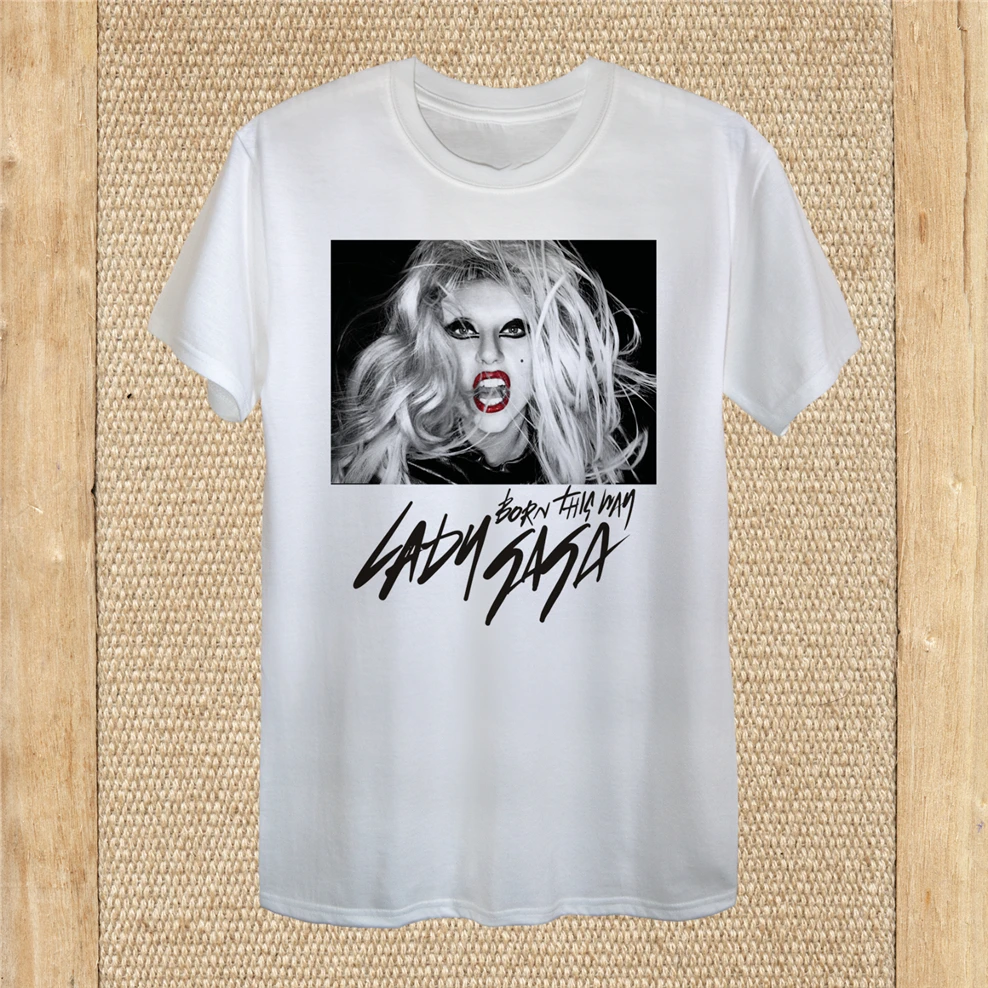 Lady Gaga футболка Born This Way Celebrity Pop Star Унисекс Женская облегающая хлопковая забавная