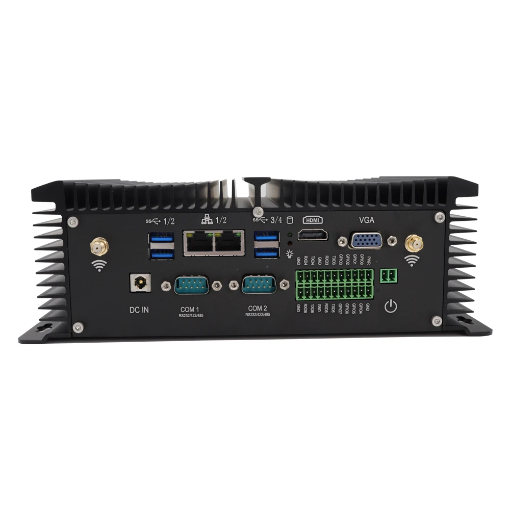 Industrial Fanless Computer i7 8550U 7500U i5 8250U 2*Lan 2*RS232 Windows10 Pro 8*USB HD VGA Mini Pc Linux Small Desktop WiFi | Компьютеры