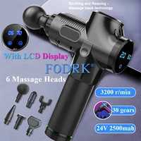 electric muscle massage gun deep tissue massager therapy exercising fascia gun slimming shaping massager with lcd display