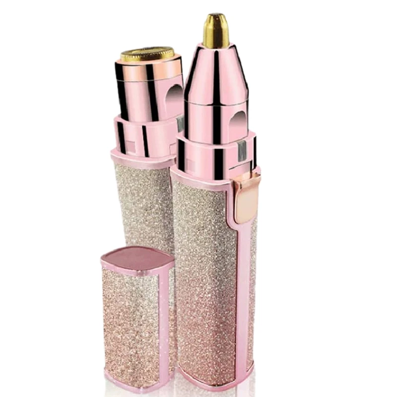 

2 in 1 Electric Shaver Electric Lady Eyebrow Trimmer Lipstick Face Shaver for Women Girls Eyebrow Hair Remover