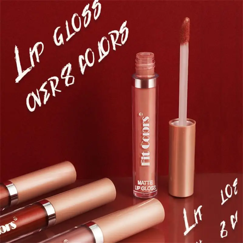 

8 Colors Matte Velvet Lip Glaze Waterproof Lasting Moisturizing Lip Gloss Matte Non-stick Cup No Fading Lipstick Makeup TSLM1