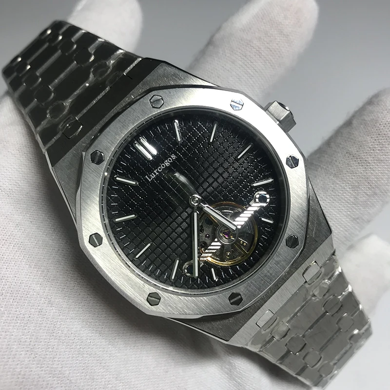 Элитный бренд новый Для мужчин часы Нержавеющая сталь автоматические