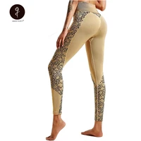 tight yoga pants women gym seamless high waist leopard leggings breathable fitnes push up ankle length polyester girl yoga pants