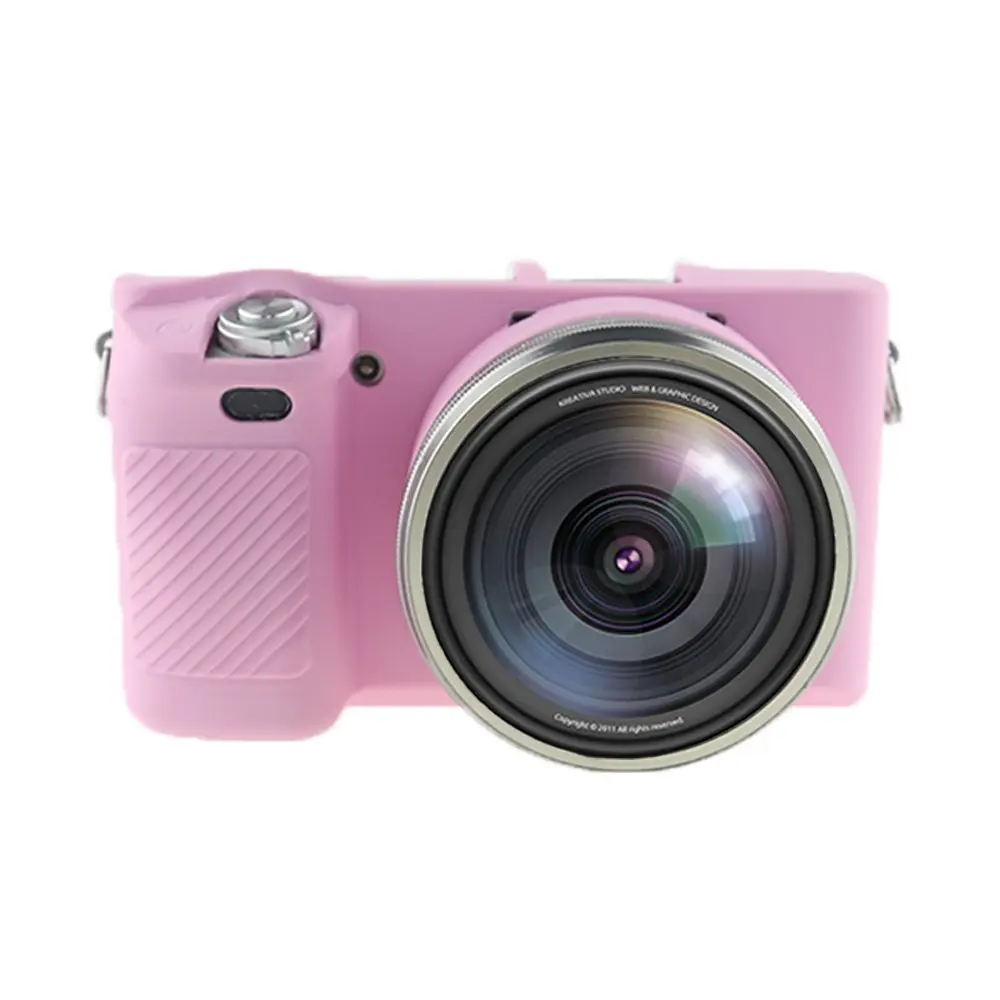 Силиконовая кожа брони Камера чехол Корпус чехол протектор для sony A6000 A6300 A6400 цифровой Камера ILCE-6000 ILCE-6300 ILCE-6400 - Цвет: Pink