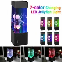1pcs led simulation jellyfish lamp table lamp colorful color changing jellyfish romantic atmosphere night light home decoration