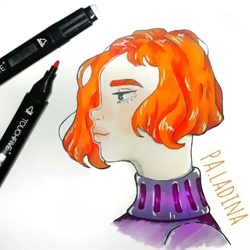 80 Цвет набор маркеров манга рисунок Маркеры Ручка на спиртовой основе эскиз