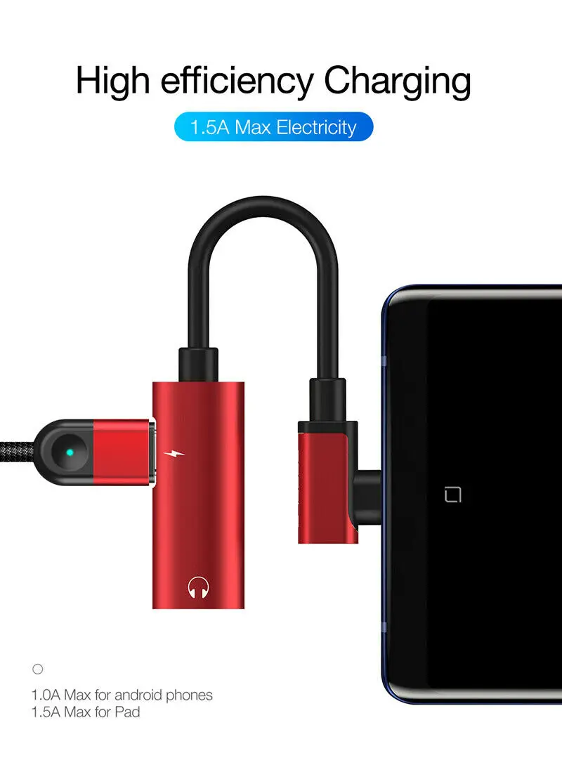 USB C Type To 3.5mm AUX Jack Headphone Adapter for Huawei P30 Pro Xiaomi Mi 9 8 Se Oneplus 7 Audio Cable | Мобильные телефоны и