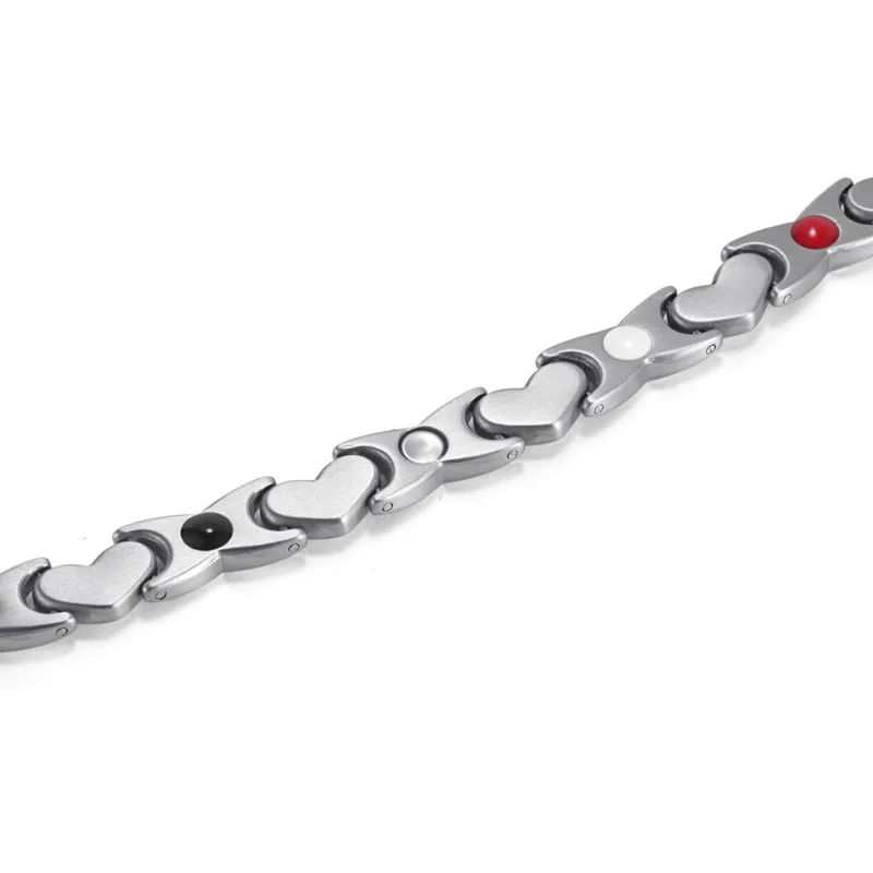 Женский магнитный браслет Rainso из нержавеющей стали с элементами биоэнергии для