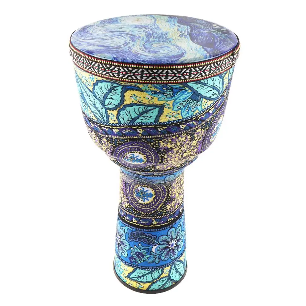 8 дюймов Африканский Djembe барабан красочные ткани искусства ABS баррель ПВХ кожи детей ручной барабан