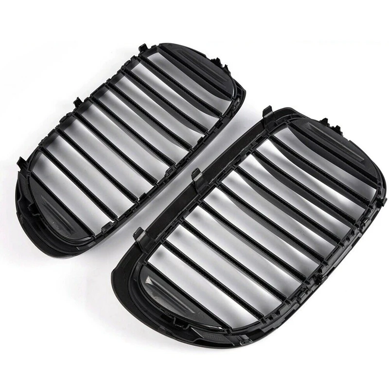 

DHBH-Car Front Bumper Kidney Grille Glossy Black for BMW 7 Series G11 G12 2017