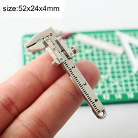 1 12 Dollhouse Miniature Vernier Caliper Keychain Simulation Learning Supply Accessory Doll House Cute Mini Ornament Decoration