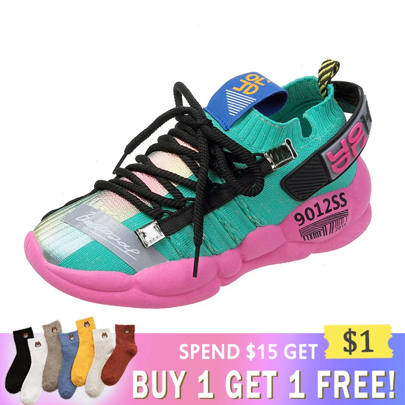 

Designer Women Sneakers Platform 5cm Thick Sole Ladies Casual Vulcanize Shoes Chunky Web Celebrity Dad Female Fashion Sneakers