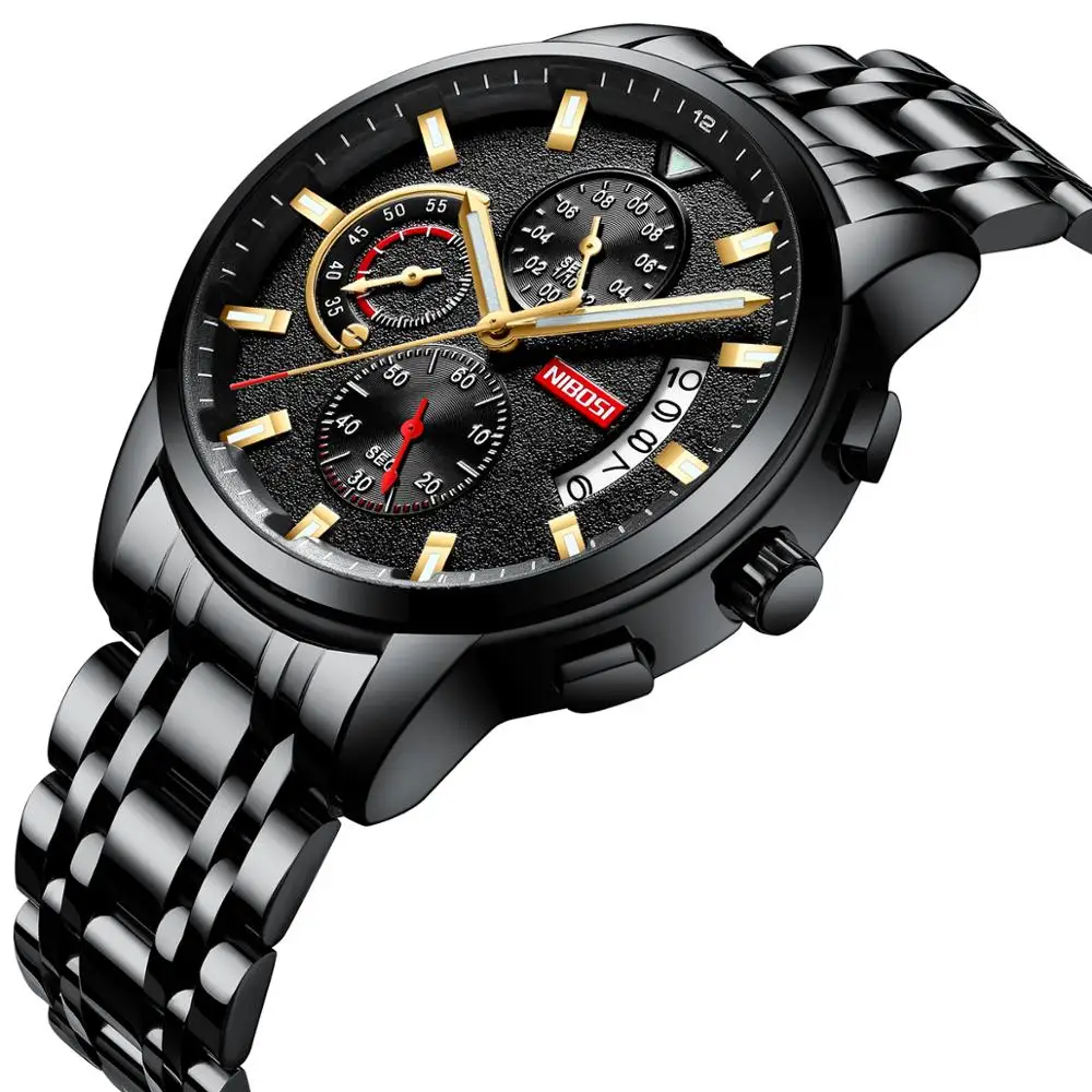 

2019 NIBOSI Fashion Watch Men's Top Brand Luxury Quartz Watch Men's Casual Slim Dress Waterproof Sports Watch Relogio Masculin