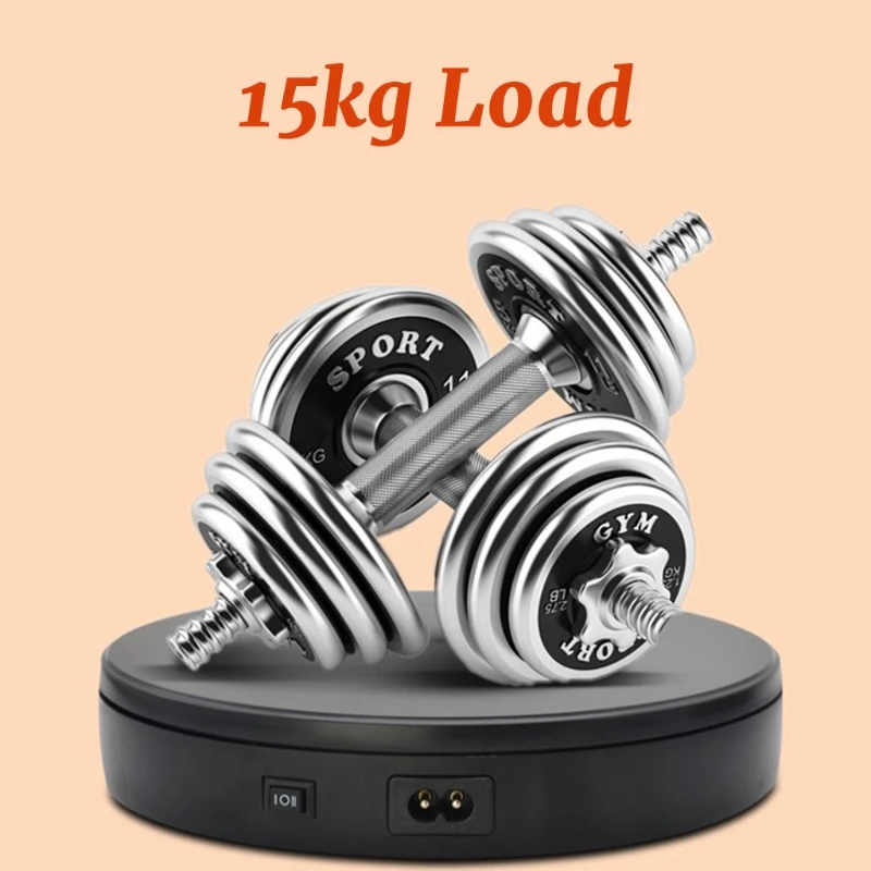 

360 Degree Photography Turntable USB Supply 9 Inch Electric Rotating Display Stand Bearing 15KG Spinner for Jewelry Watch
