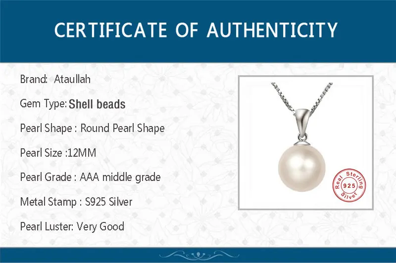 Fresh Water Pearl Necklace 925 Sterling Silver Chain Jewelry Shell Pearl WNW145