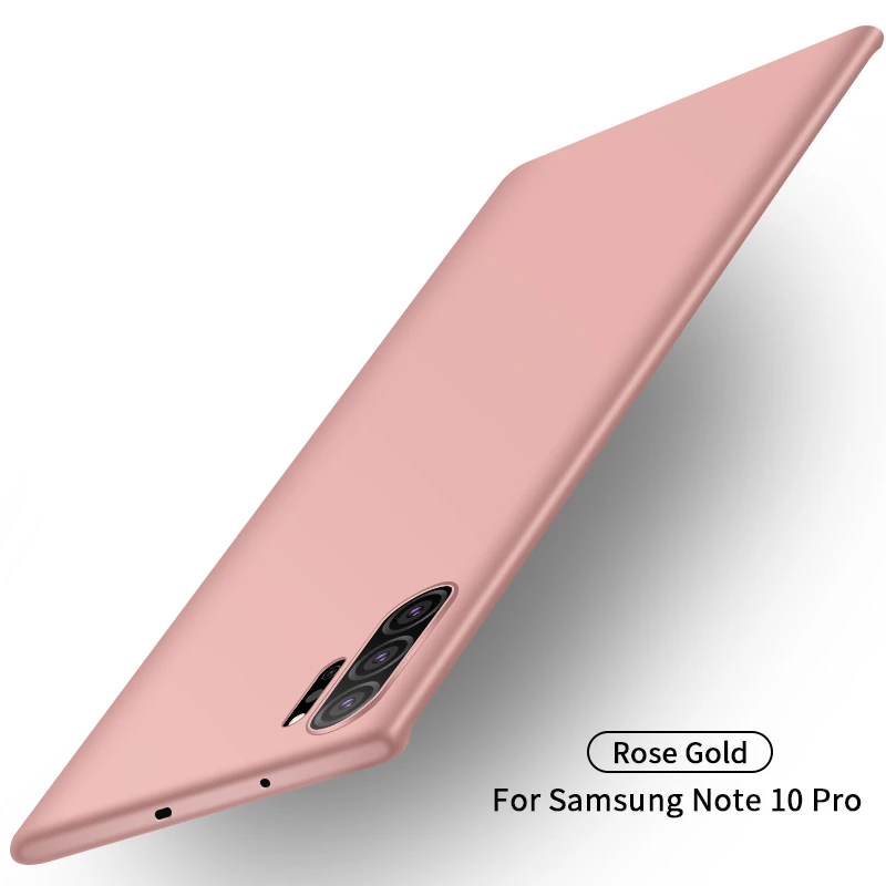 RoseGold Чехол для samsung Galaxy Note10 Pro Чехол Ультра-тонкий гладкий жесткий PC задняя крышка защитный чехол для телефона для samsung Note 10 Pro Plus - Цвет: RoseGold