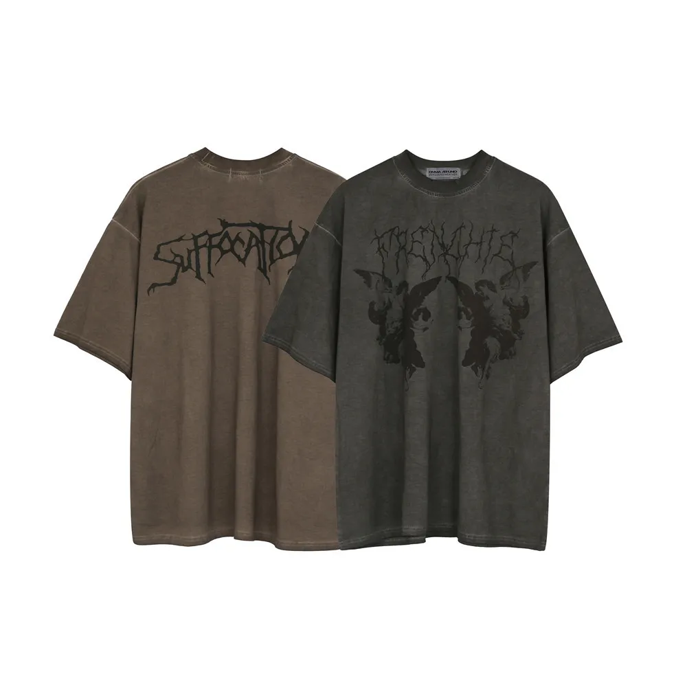 Футболка в стиле хип-хоп для мужчин и женщин свободная летняя хлопковая с принтом