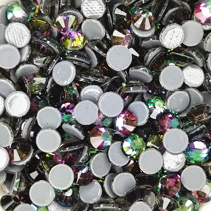 

Top Quality Green Volcano Rhinestones SS6-SS30 Hot-Fix FlatBack Strass Garment Rhinestone Garment Stone DIY accessories