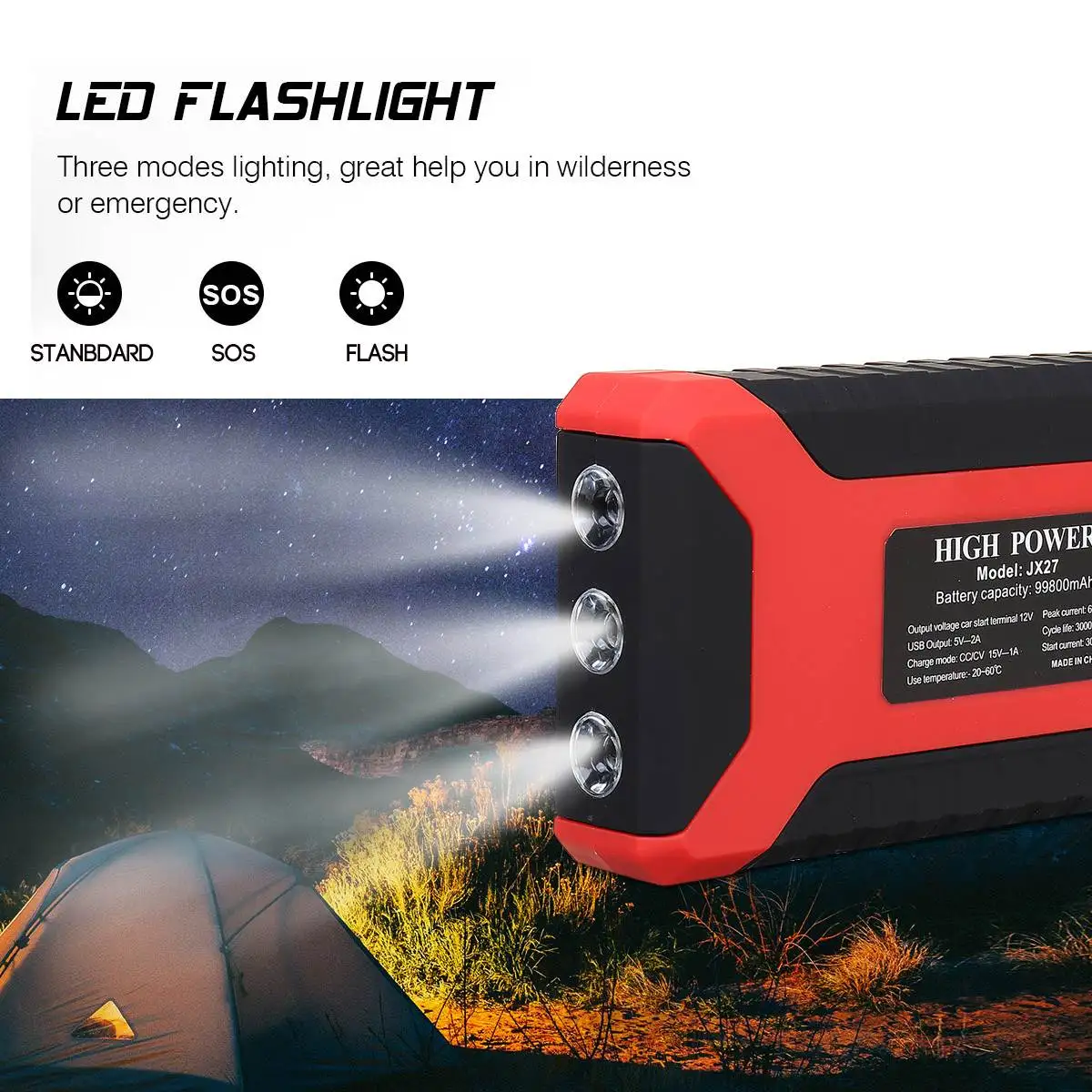 600A 99800mAh Car Jump Starter Power Bank 12V Portable Battery Booster Charger Auto Starting Device Emergency Buster | Автомобили и