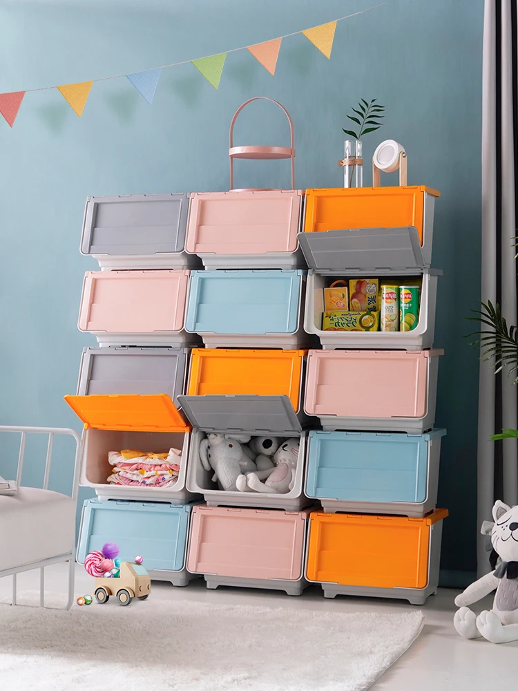 

TT Children's Toy Storage Rack Floor Multi-Layer Storage Box Household Snack Organizing Rack