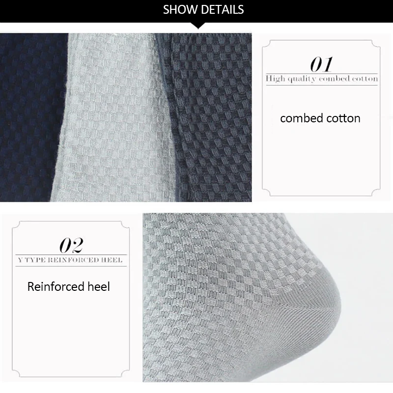 

Men Bamboo Fiber Socks Brand New Casual Business Comfortable Deodorant Breatheable Mesh Soft Man Long Sock 5pairs/lot 2020
