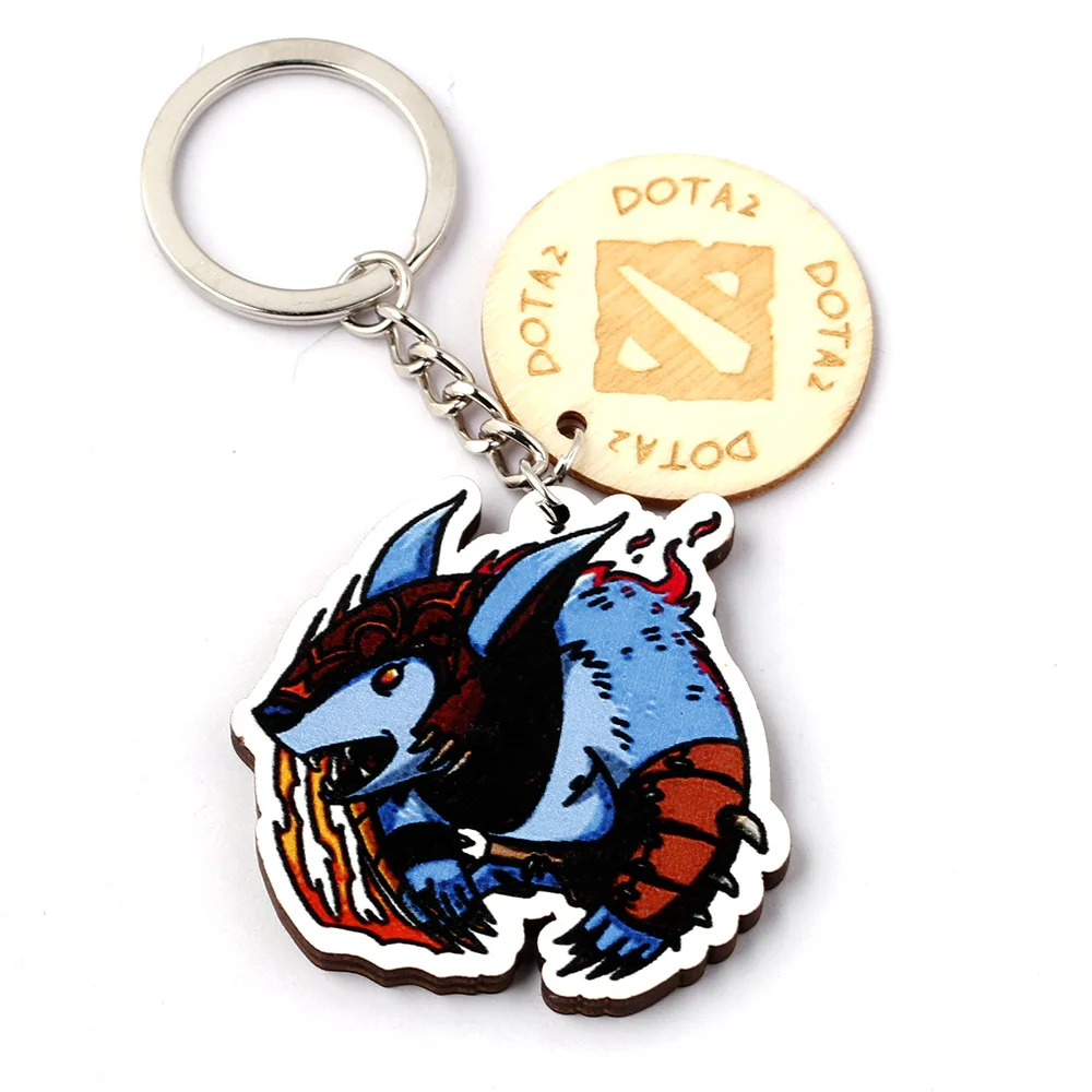 2020 Popular Game Dota2 key Chain Wooden Character Pendant Chains Porte Clef Anime Fan Jewelry | Украшения и аксессуары