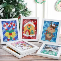 with frame christmas 5d diamond painting kits for kids for children beginners art crafts unicorn diamond embroidery home wall
