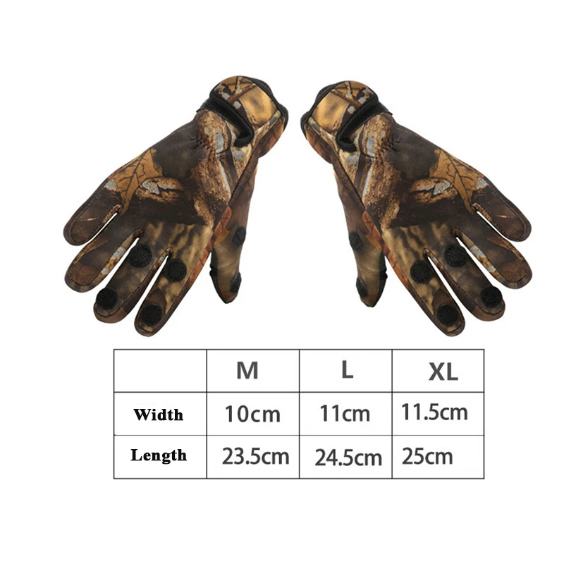 

Outdoor Fishing Gloves Waterproof Three or Two Fingers Cut Anti-slip Neoprene Climbing Gloves Hiking Camping Riding Gloves 2021