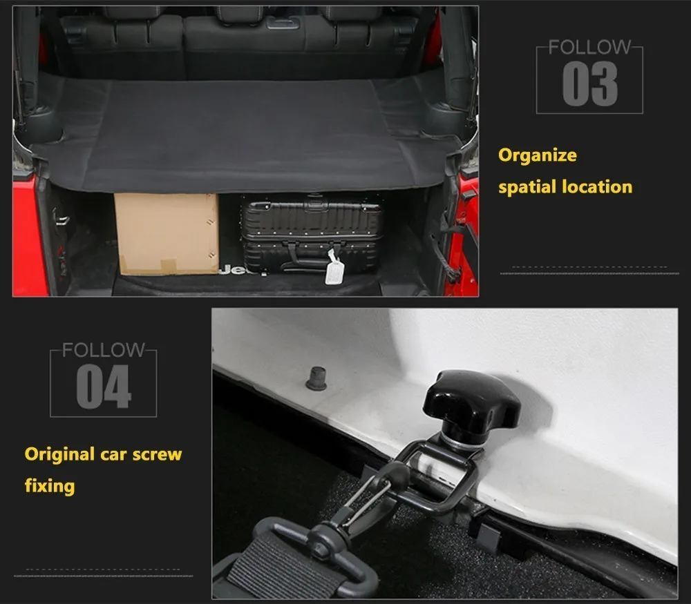MOPAI чехол для штор багажника для Jeep Wrangler JK 2007+ чехол для автомобильного багажника для домашних животных коврик гамак для Jeep Wrangler аксессуары для 4 дверей