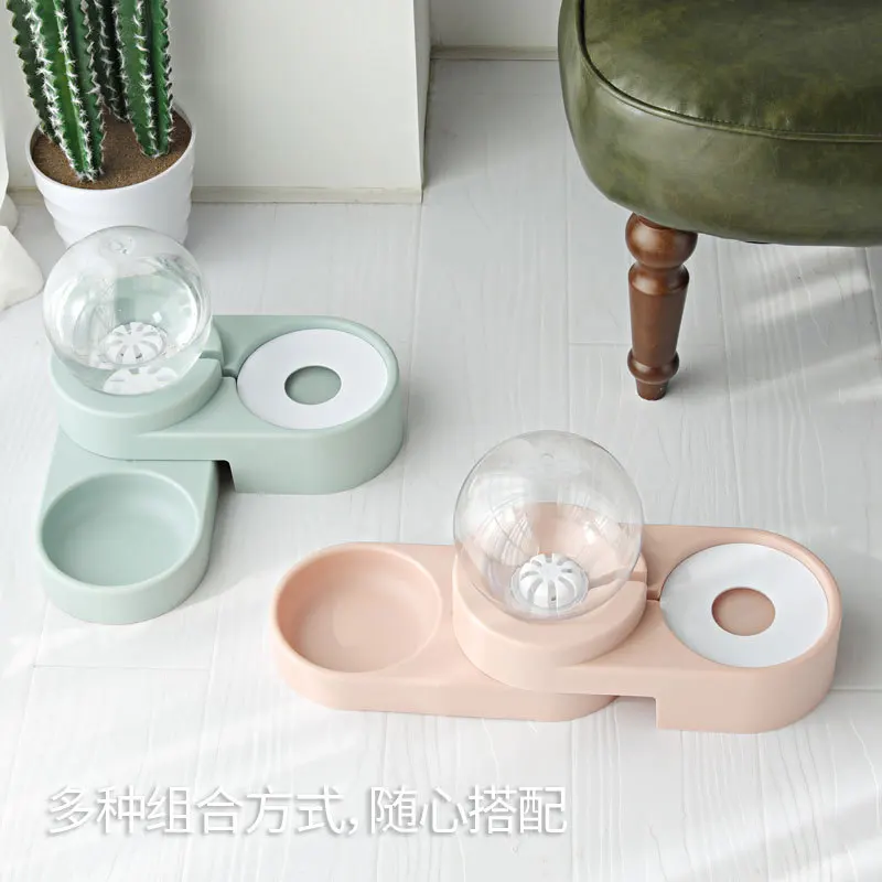 Собак и кошек подачи воды двойного назначения чаша миска для собак собаки