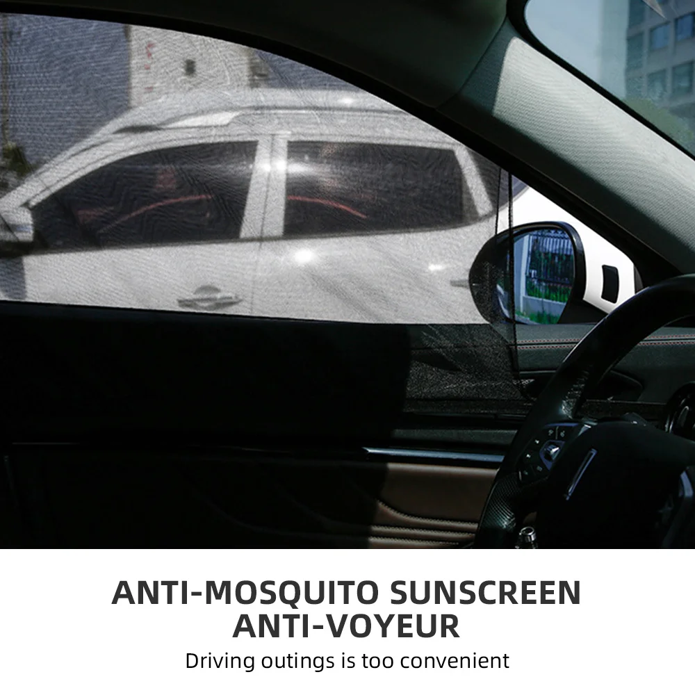 

Durable Window Curtain Sunshademesh Portable Windshield Sunshade Car Sun Visor Side Window UV Protection Window Covers 2pcs