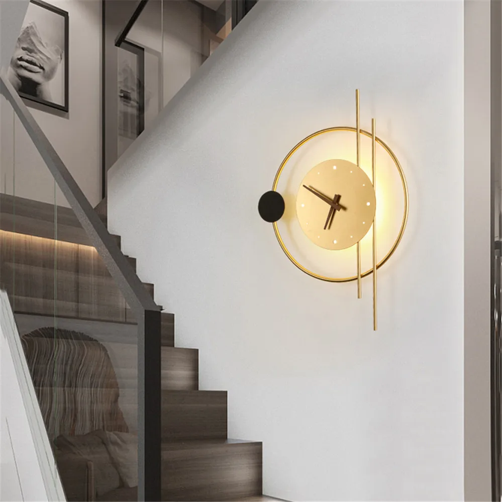 구매 11W LED 벽 램프 아크릴 음소거 시계 Sconce 램프 배경 벽 장식 램프 거실 브래지어 침실 호텔 바 통로 빛