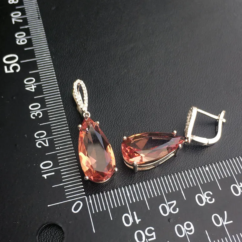 Женские серьги подвески с зултанитом CSJ Изящные Ювелирные украшения из