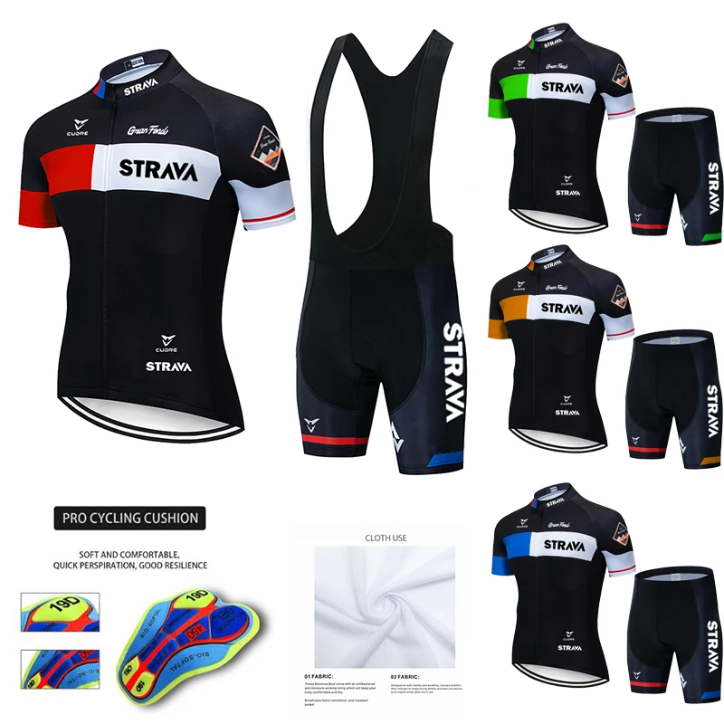 

Новинка 2020 г., мужской комплект одежды STRAVA для велоспорта, дышащая одежда для горного велосипеда с защитой от УФ-лучей, одежда для дорожного ...