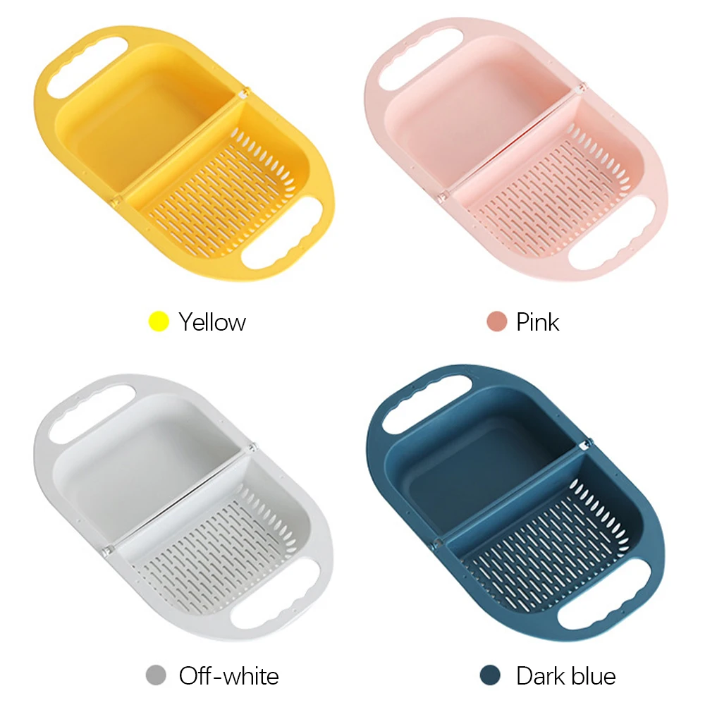 

Foldable Drain Basket Kitchen Storage Racks Collapsible Strainer Basket Fruits Vegetables Drain Basket Strainer