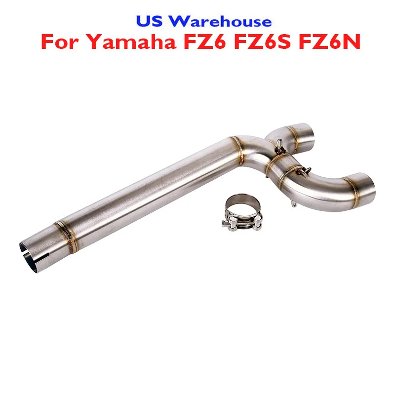 Motorcycle Exhaust System Pipe Connector Link Tube Middle Mid Link Pipe for Yamaha FZ6 FZ6S FZ6N