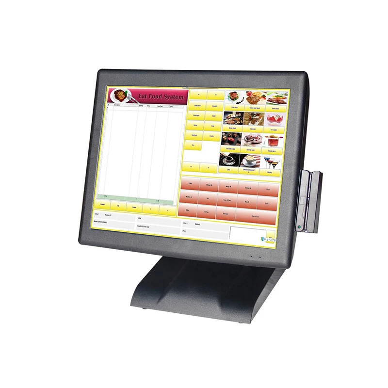 

Pos all in one Nice style cash register touch screen desktop pos system with MSR