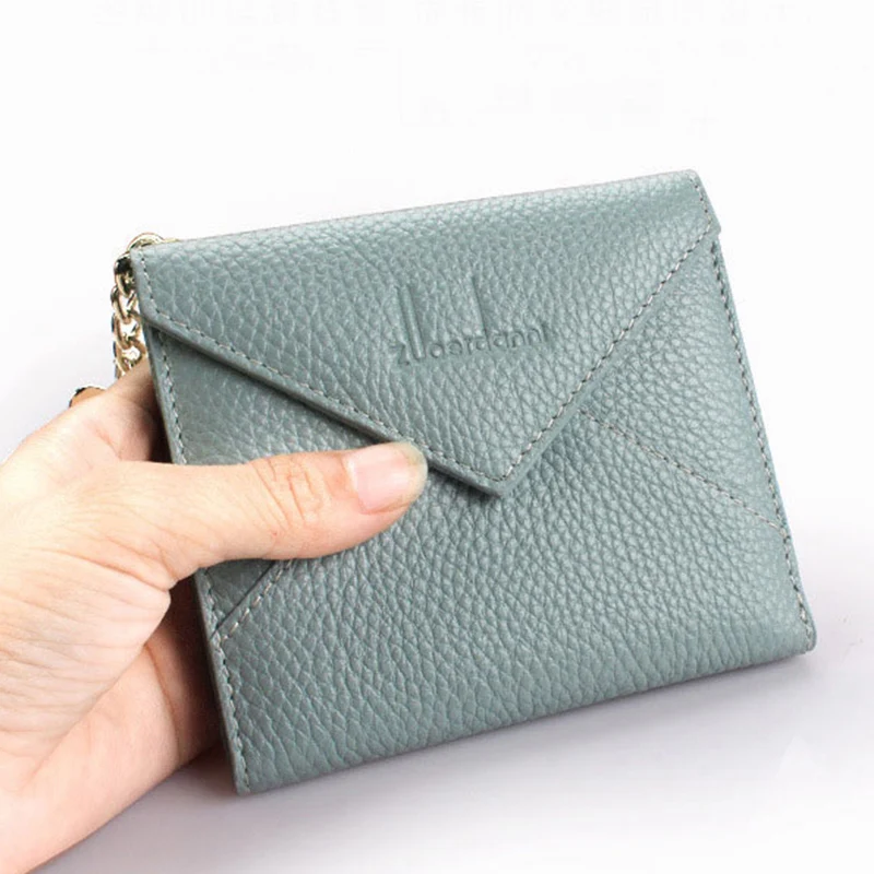 Модный тонкий женский кошелек из натуральной кожи с кисточкой Женский держатель