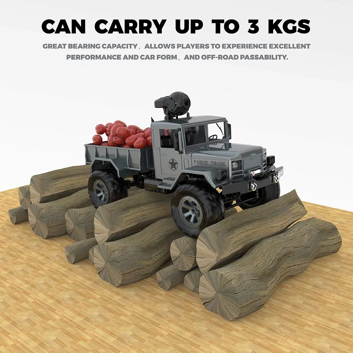 RC Military Truck 480P WIFI FPV Camera 1:16 4WD Remote Control Car Crawler Vehicle Off-Road Boys Toys | Игрушки и хобби