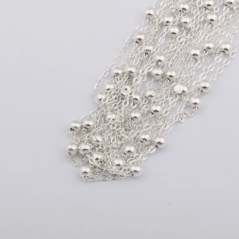 2 метра медный бисерный спутниковый кабель звенья цепи клип бусы для DIY браслет