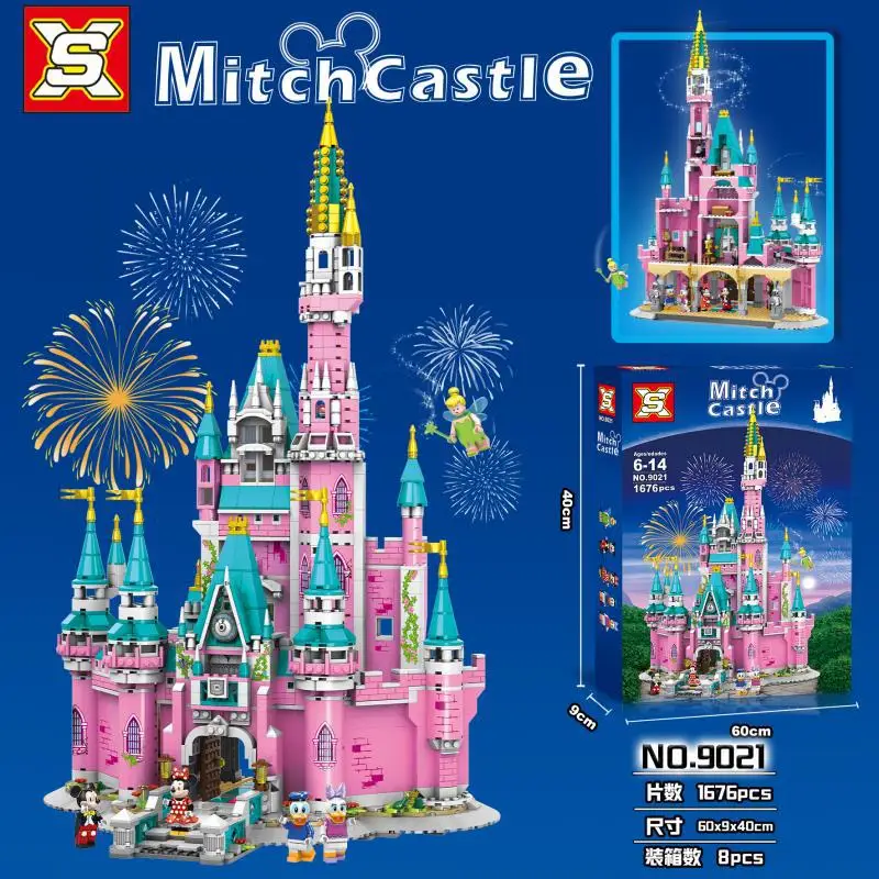 

SX9021 Cinderellaing Princess Castle Model Building Blocks Bricks Educational Toys Birthday Gifts Girl Toys