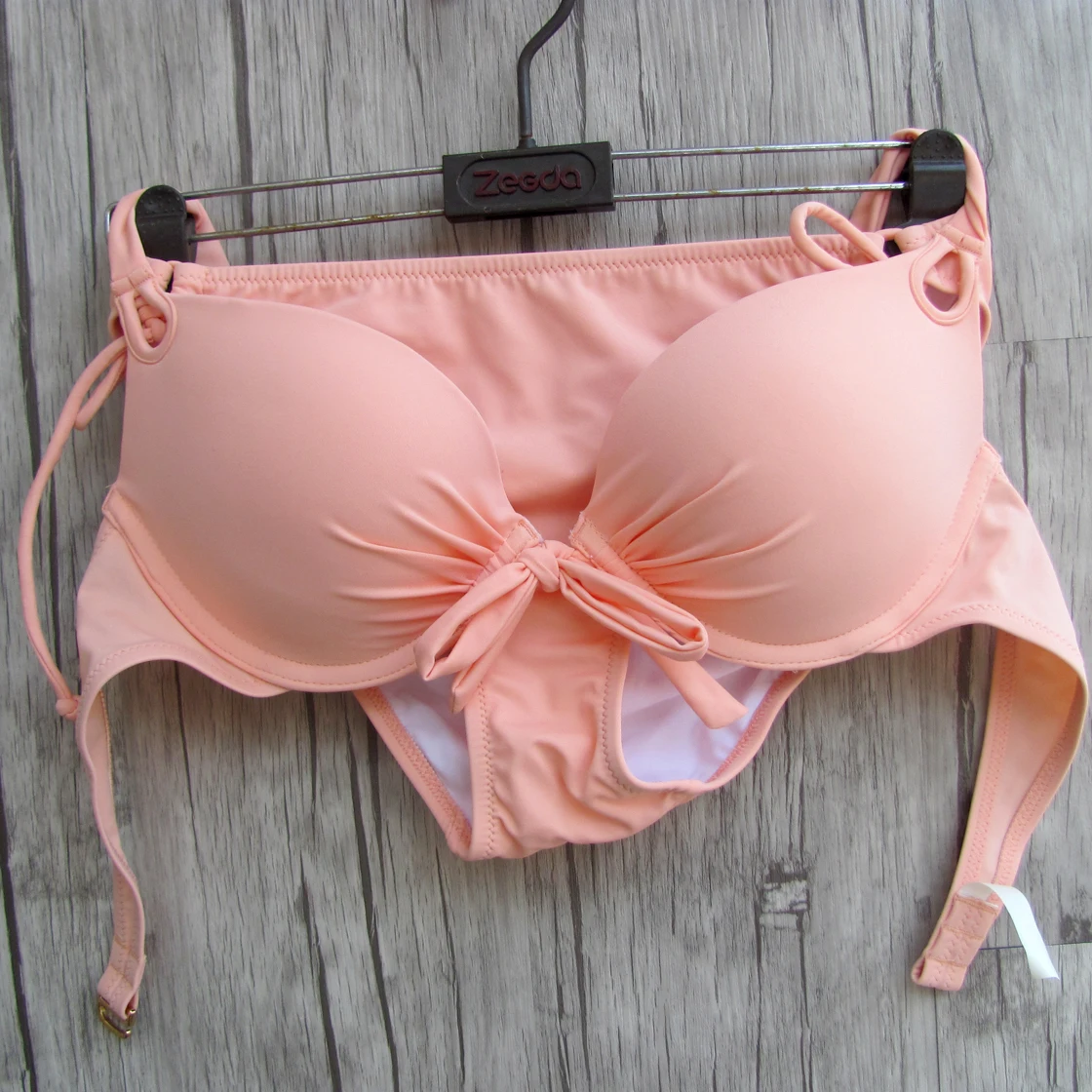 Женские бикини оранжевые купальные костюмы сексуальные на косточках Maillot De Bain