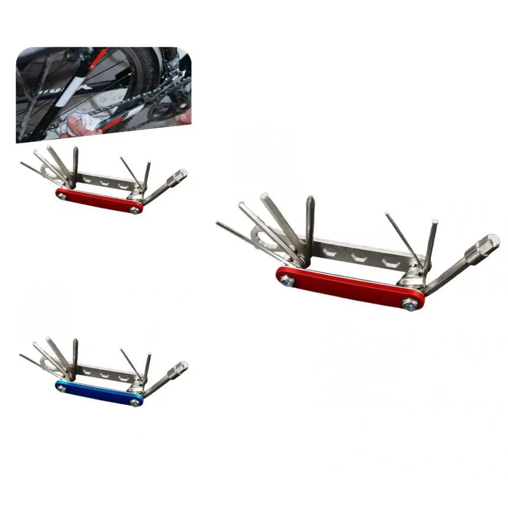 

Accessory Practical Hexagonal Screwdriver Folding Wrenches Kit Bicycle Tool Mini Wrenches Set Sturdy for Refit