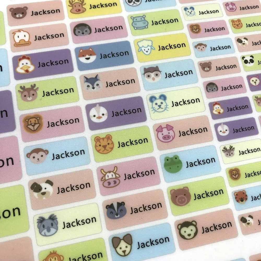 Наклейки Детские с милыми мультяшными животными наклейки утюгом именные
